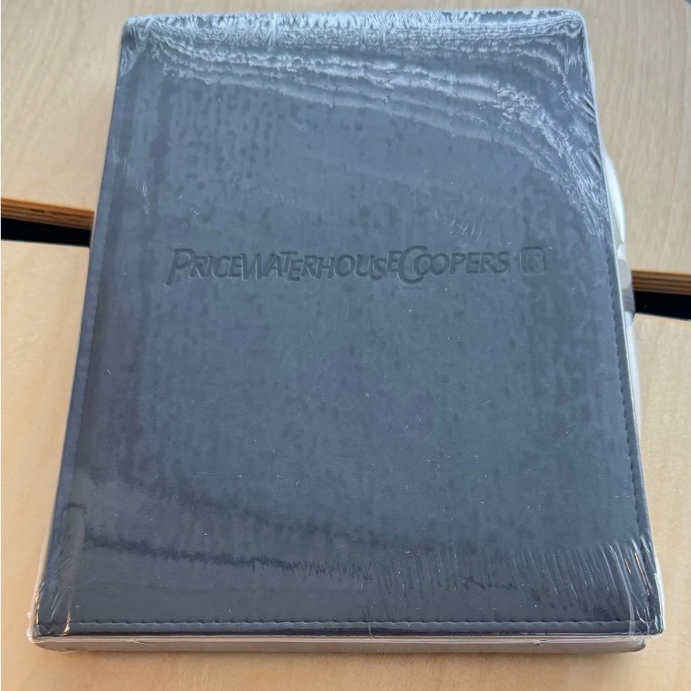 NWT - Vintage Leather Journal Book w/ PricewaterhouseCoopers logo